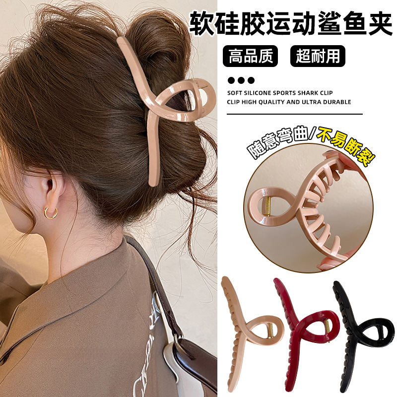 Hair Clip Claw Large - 4 pinzas grandes de silicona suave