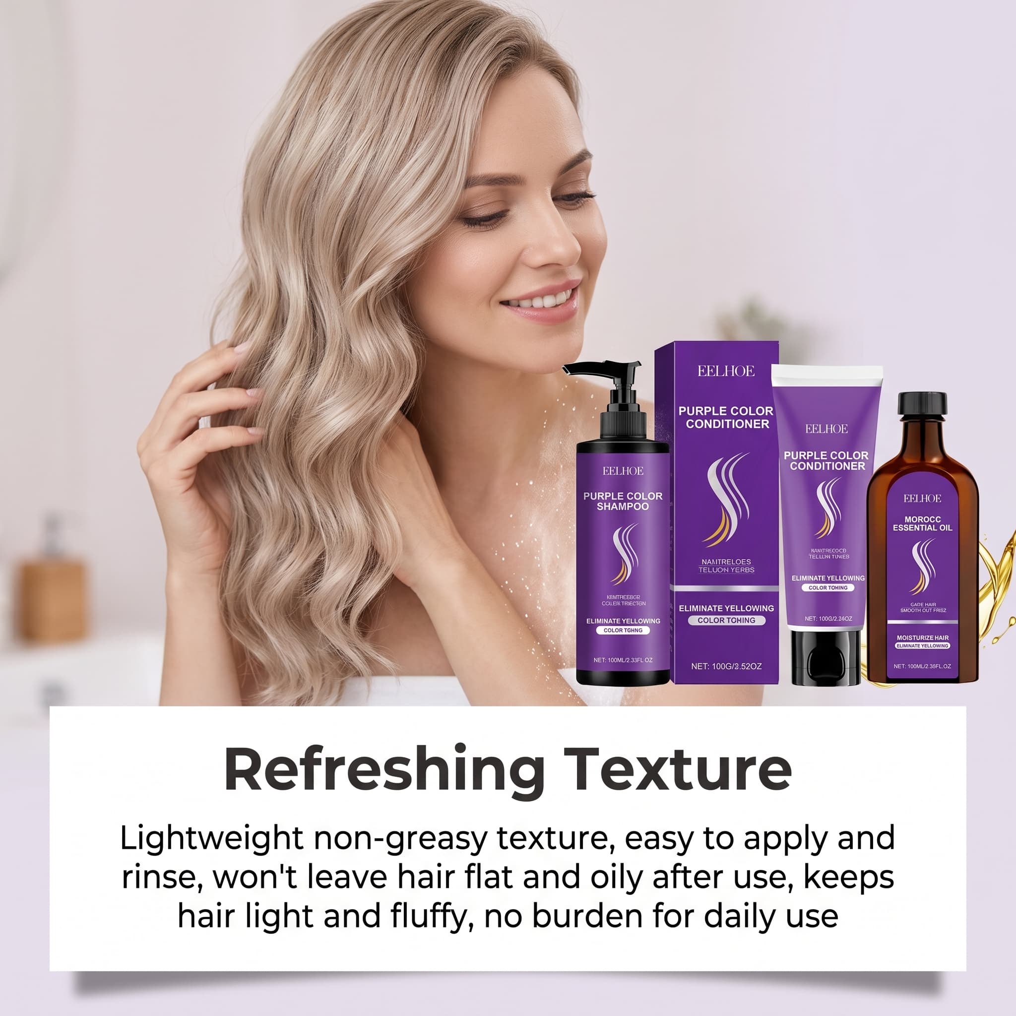 Set de Champú Morado con Acond - Hair Care Products reseña y precio