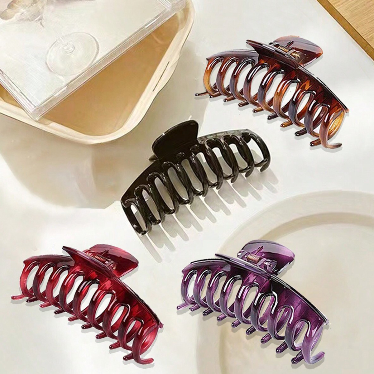 4 piezas de pinzas para el cab - Hair Clip Claw Large reseña y precio