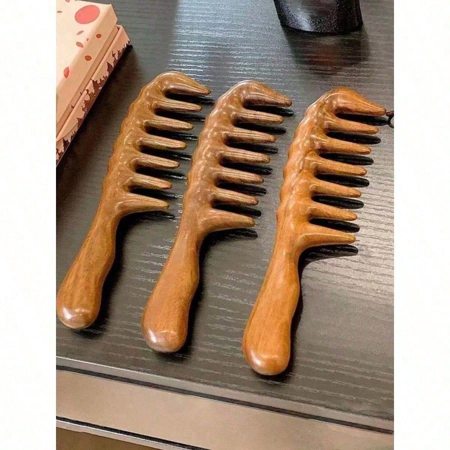 Peine de madera de sándalo nat - Hair Care For Wavy Hair reseña y precio