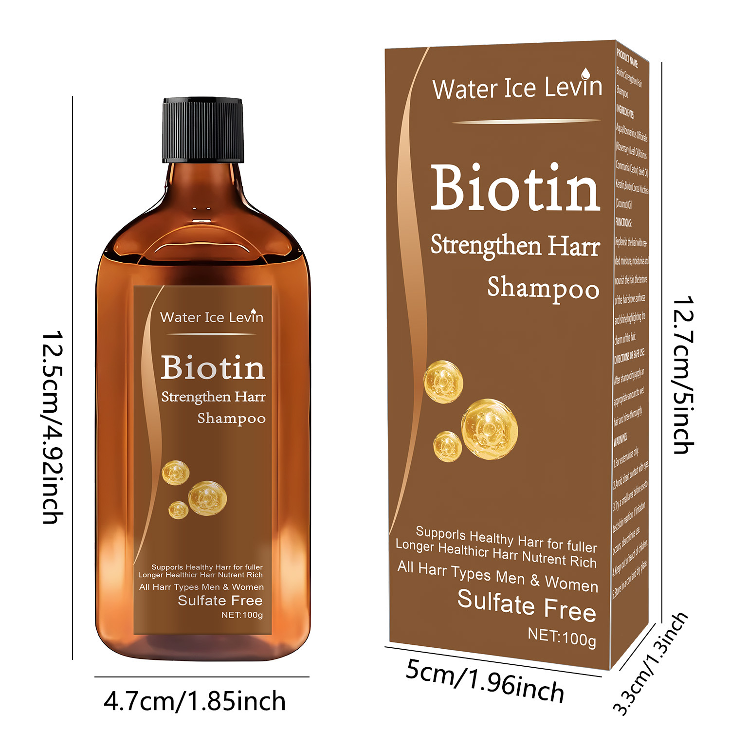 Champú de biotina Water Ice Le - Biotin Shampoo Thickening reseña y precio